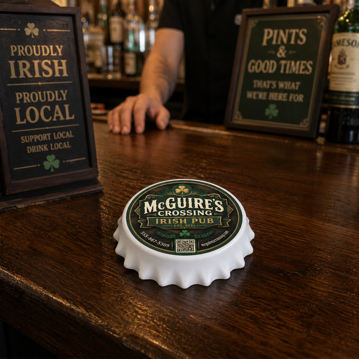 Custom Pub Bottle Opener Magnets