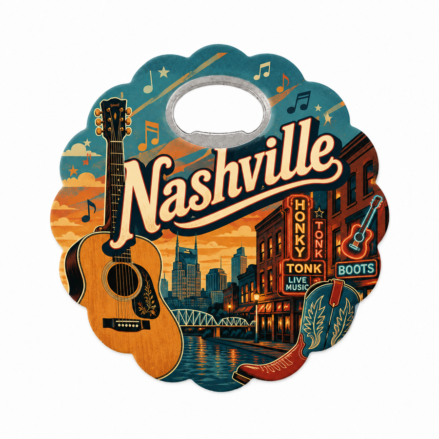 Nashville Bottle Opener Magnet
