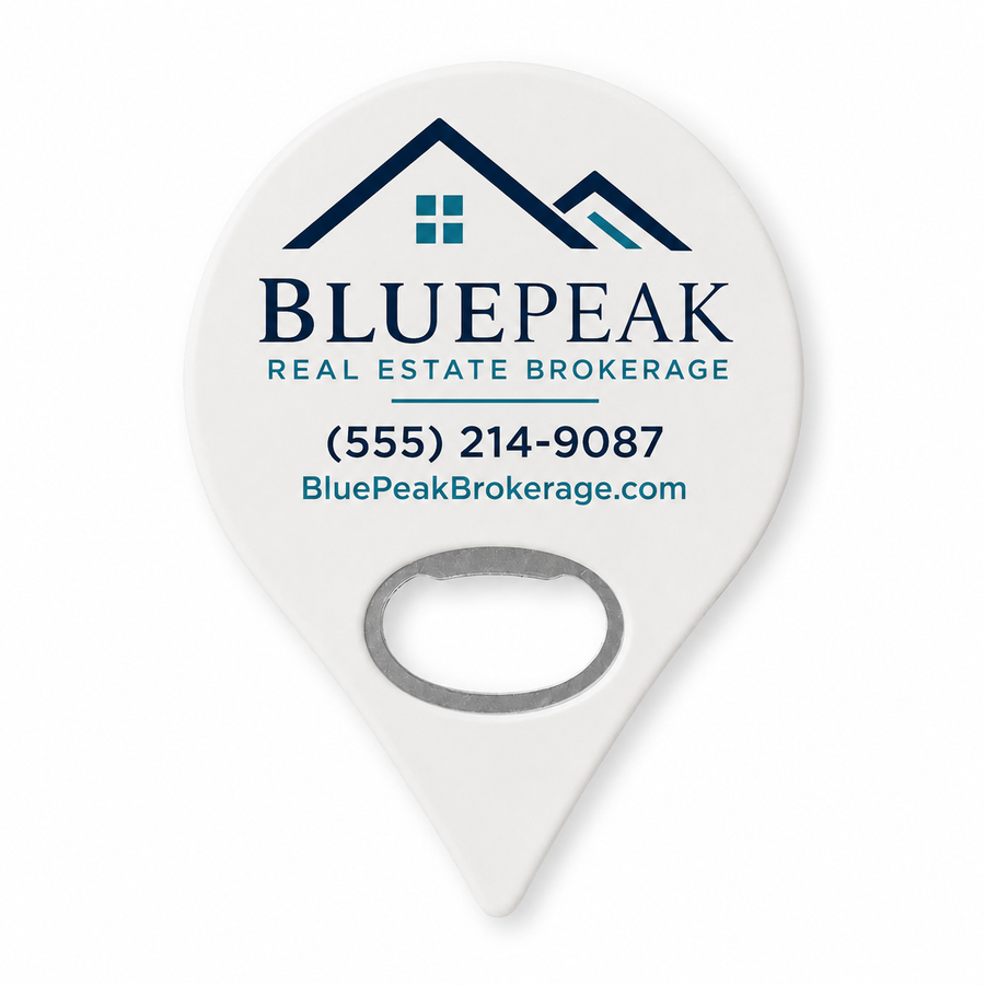 Custom Real Estate Brokerage Logo Bottle Opener Magnets