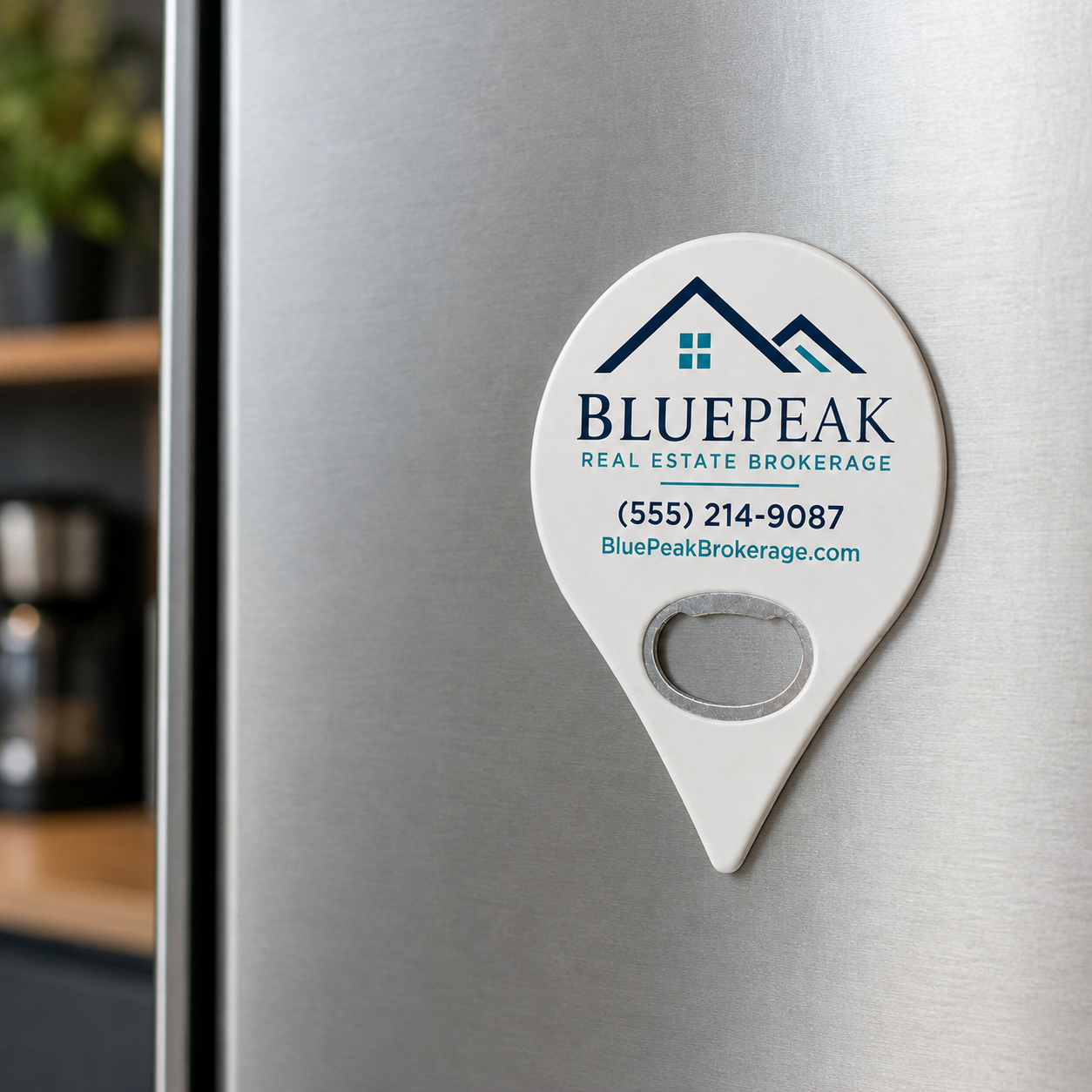 Custom Real Estate Brokerage Logo Bottle Opener Magnets