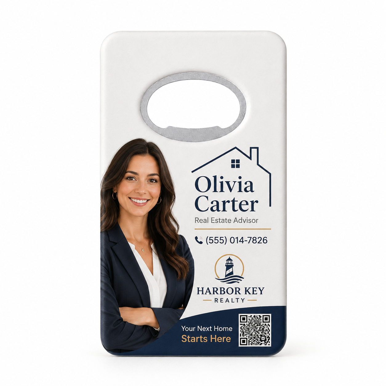 Custom Real Estate Agent Headshot Bottle Opener Magnets