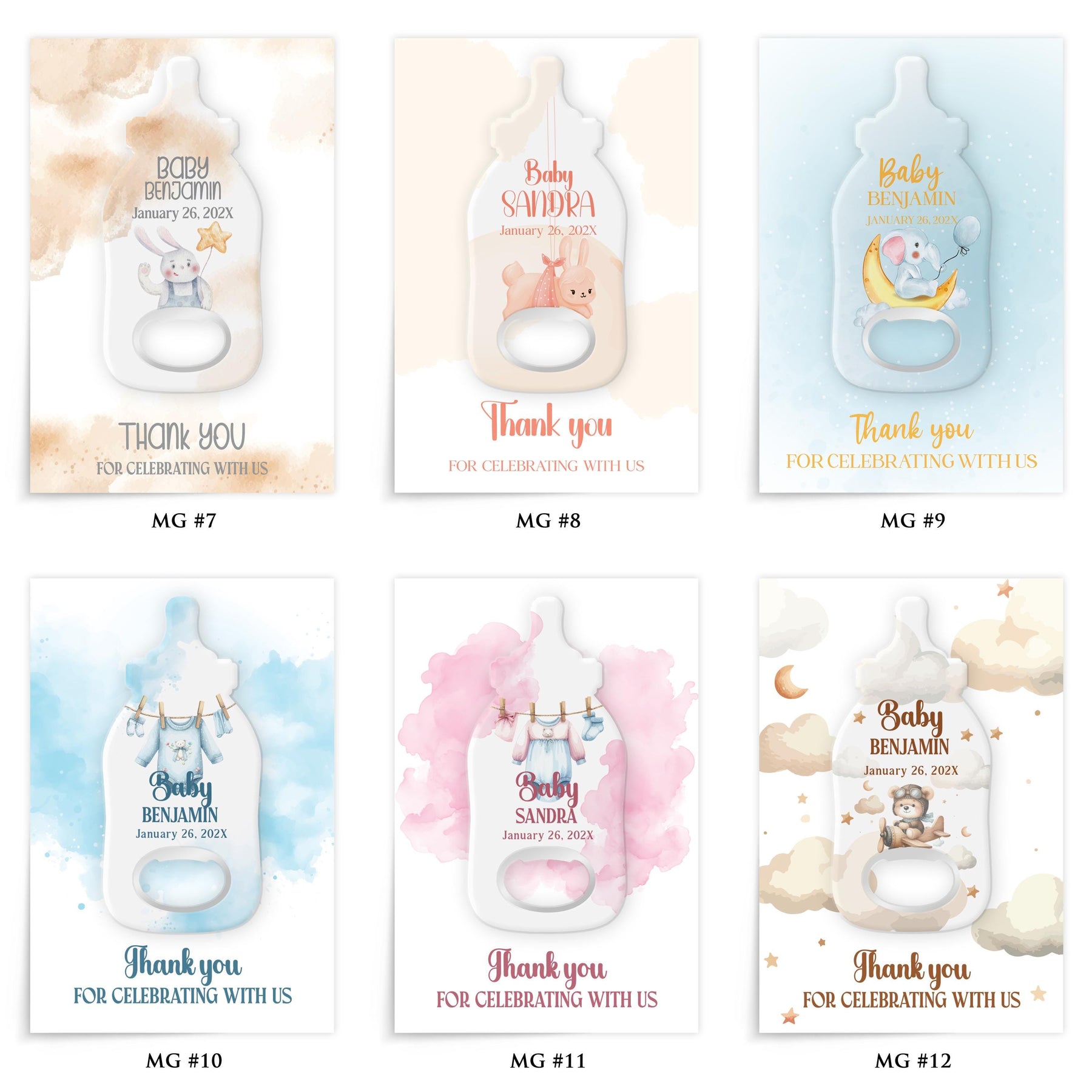 Blue Teddy Baby Shower Bottle Opener Favors - Product Image 3