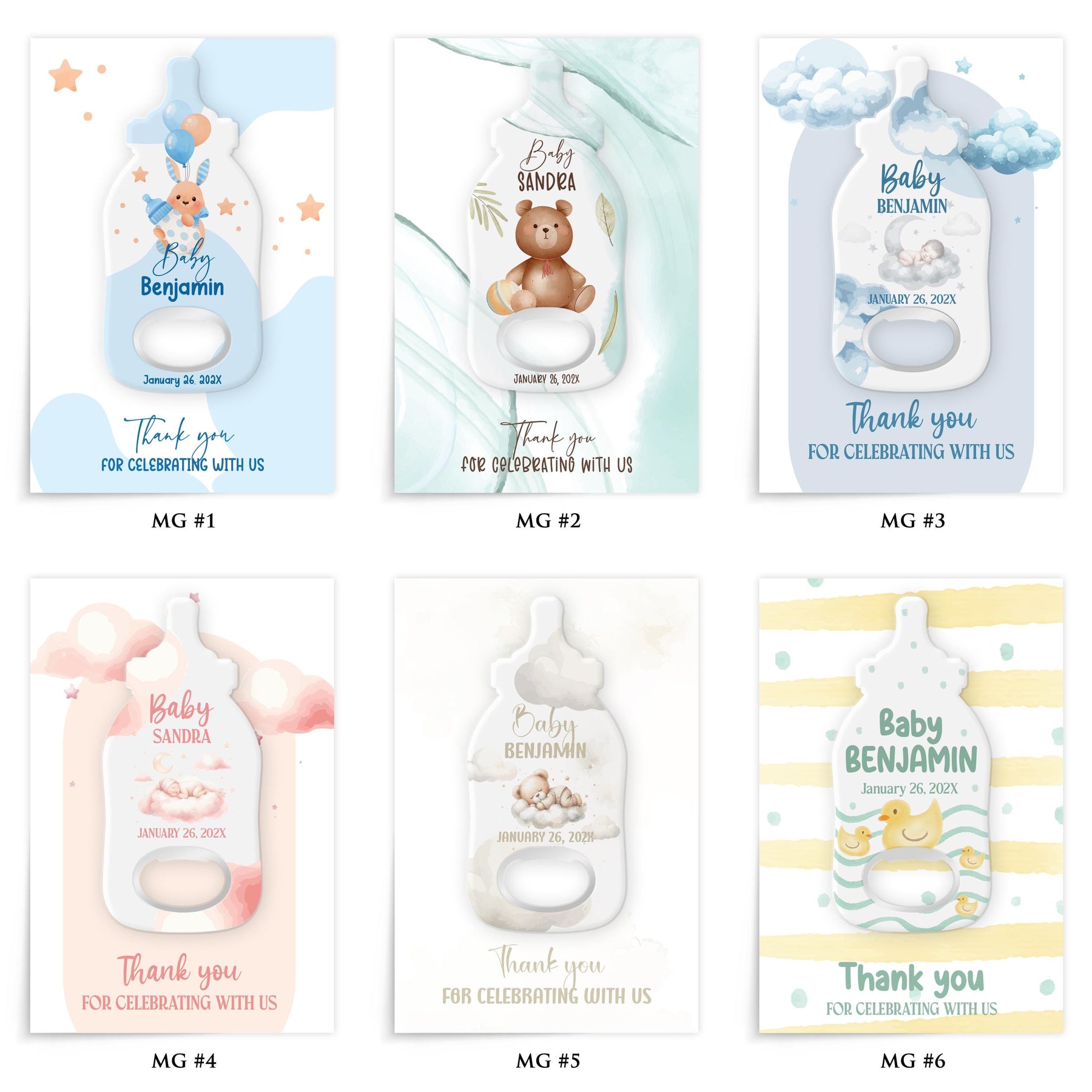 Woodland Bear Baby Shower Bottle Opener Favors - Product Image 3