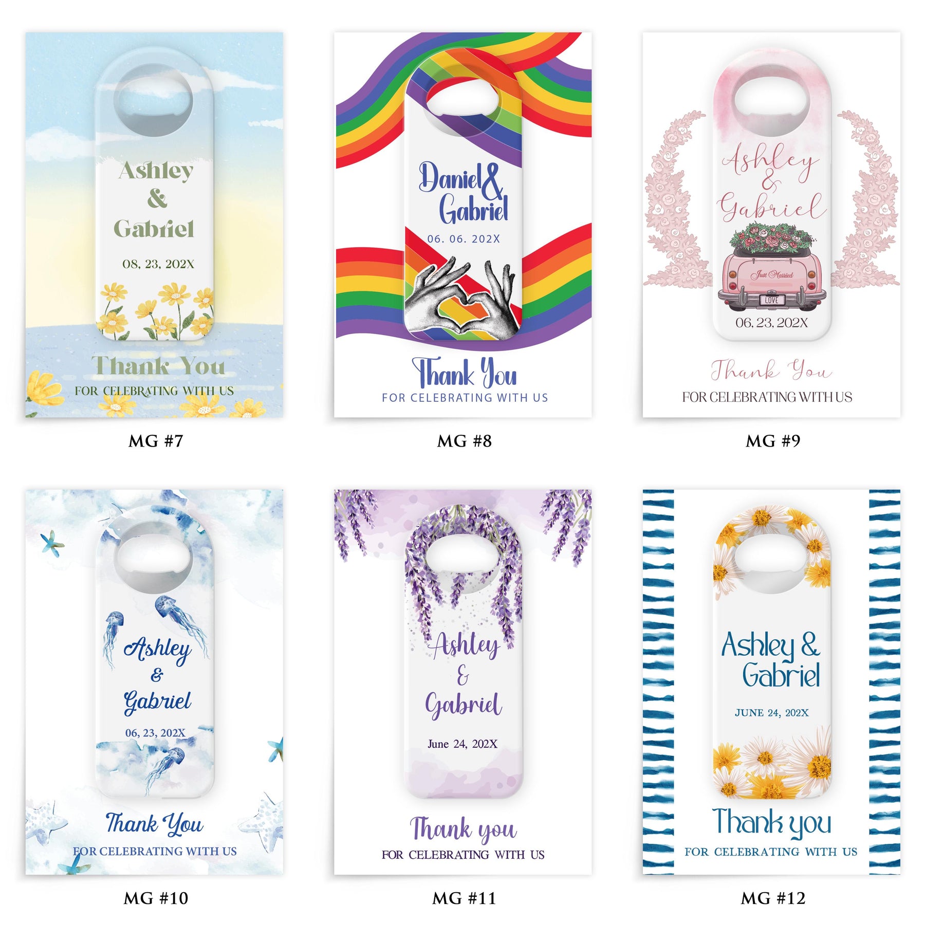 Rainbow Pride Bottle Opener Wedding Favors - Product Image 4