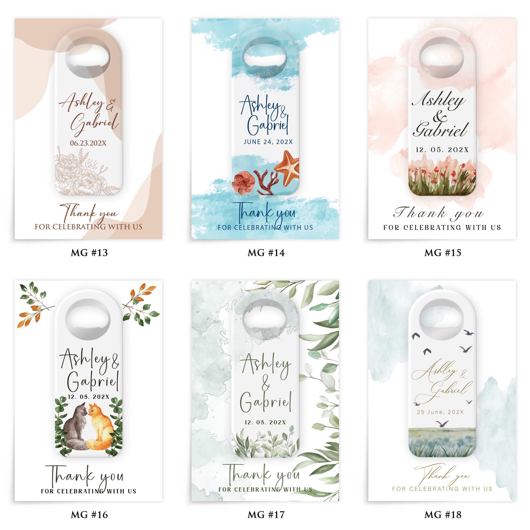 Sunflower Magnetic Bottle Opener Wedding Favors - Product Image 5