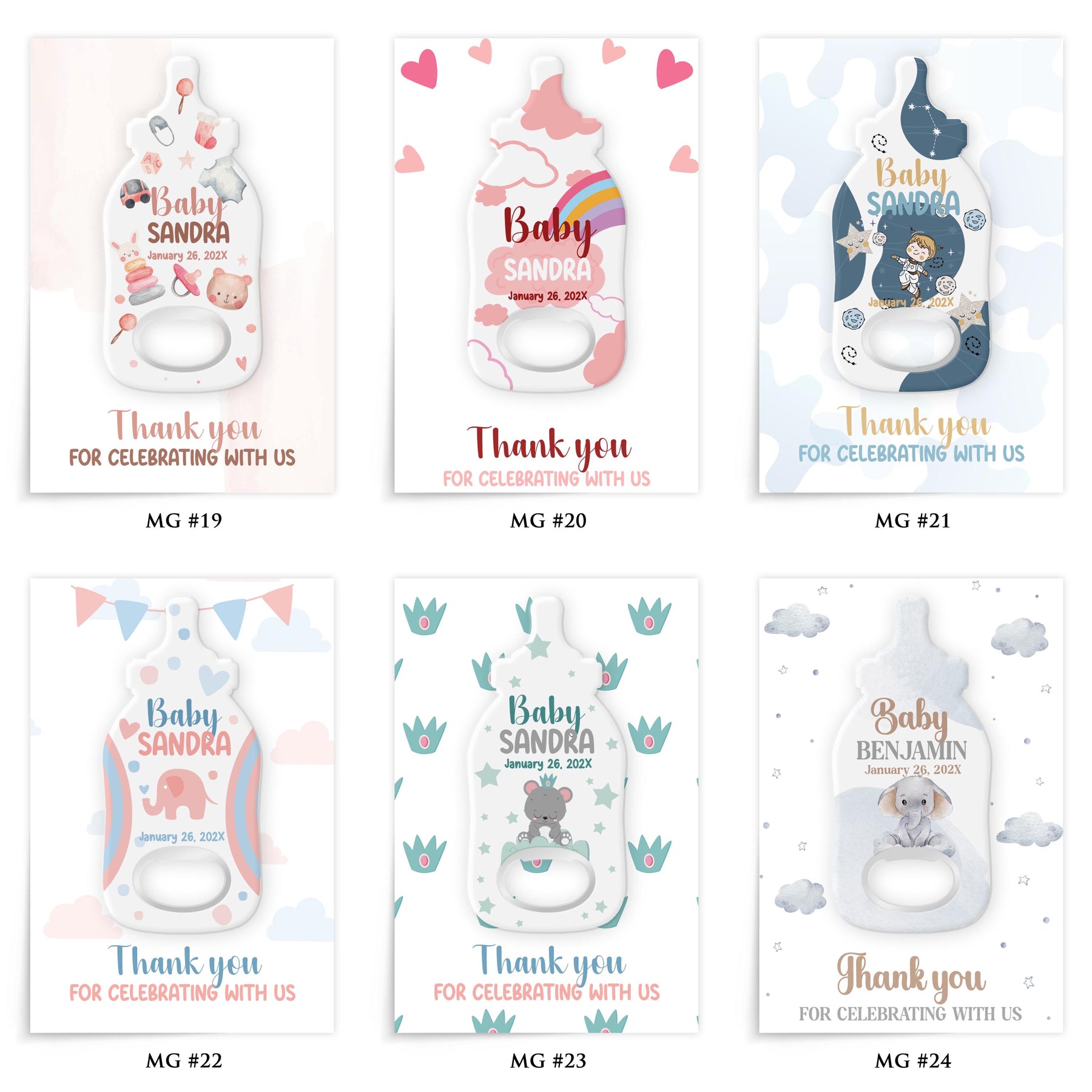 Blue Teddy Baby Shower Bottle Opener Favors - Product Image 5