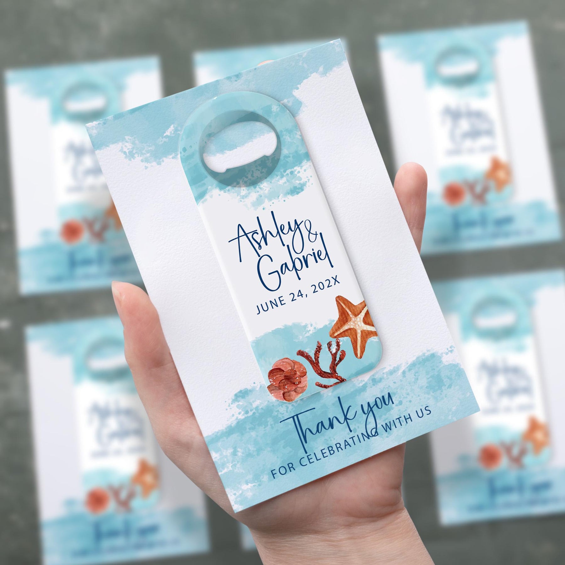 Starfish Bottle Opener Wedding Favors - Product Image 2