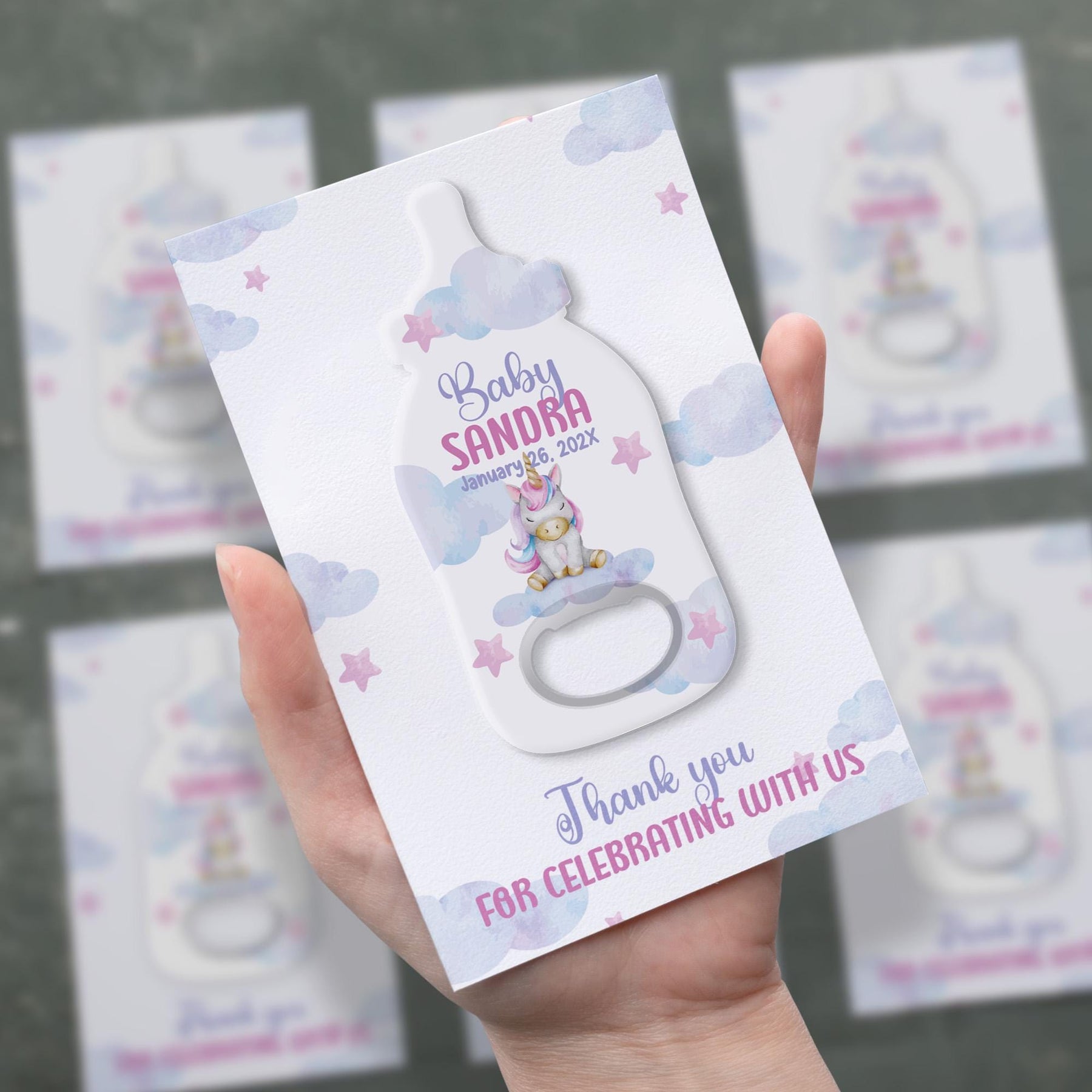 Unicorn Baby Shower Bottle Opener Favors - Product Image 2