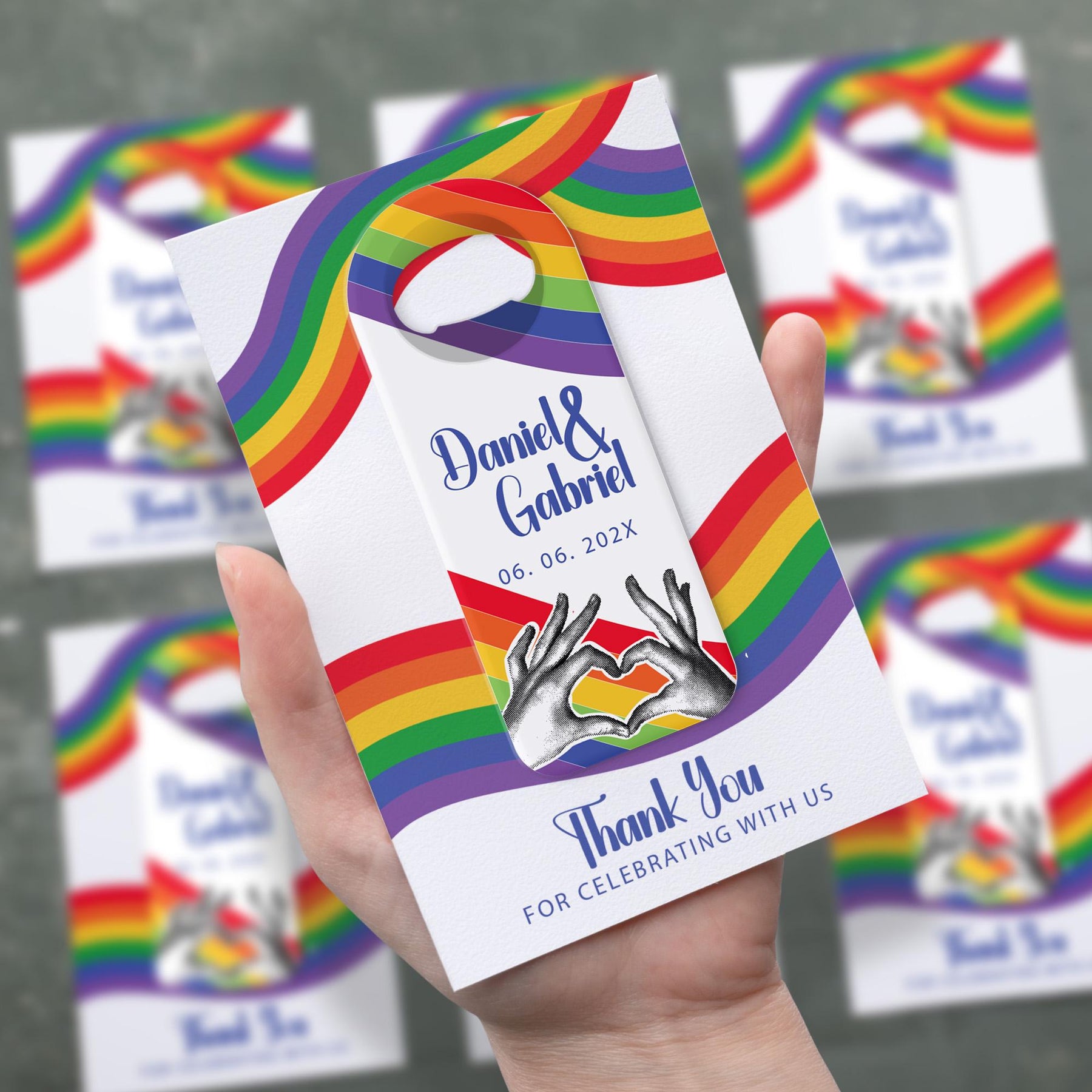 Rainbow Pride Bottle Opener Wedding Favors - Product Image 2