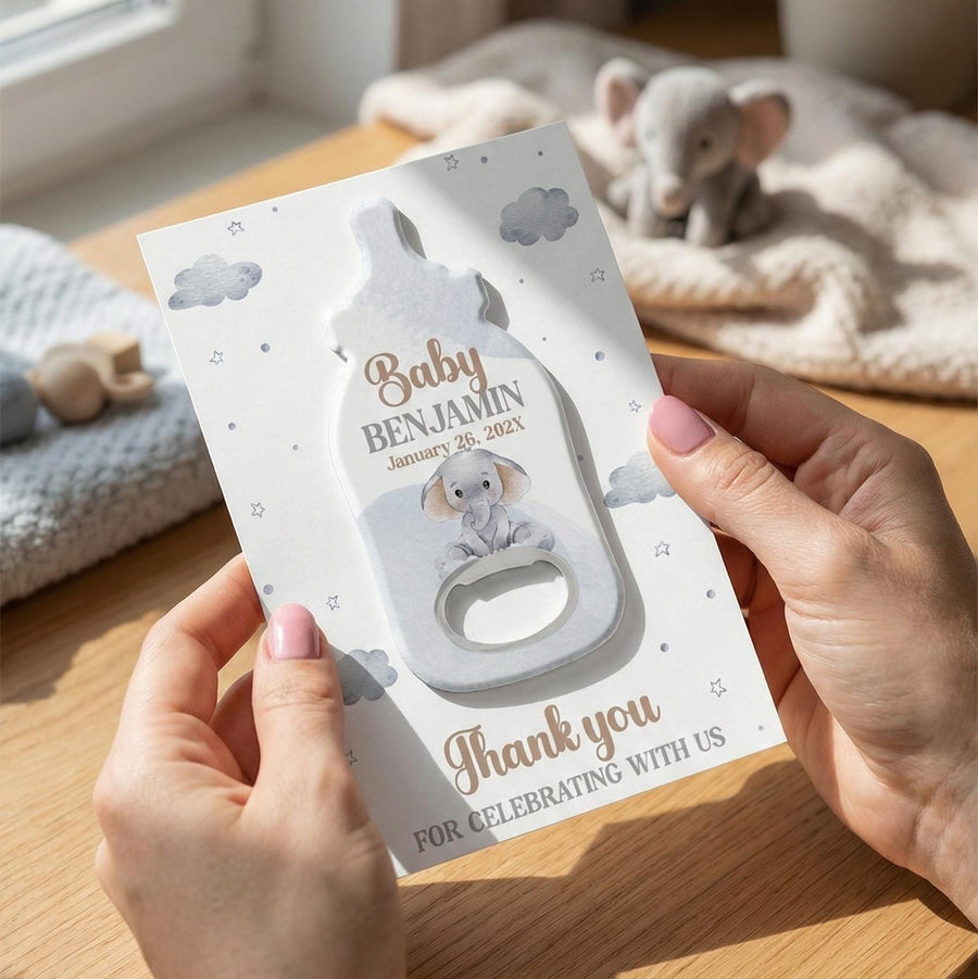 Elephant Baby Shower Bottle Opener Favors
