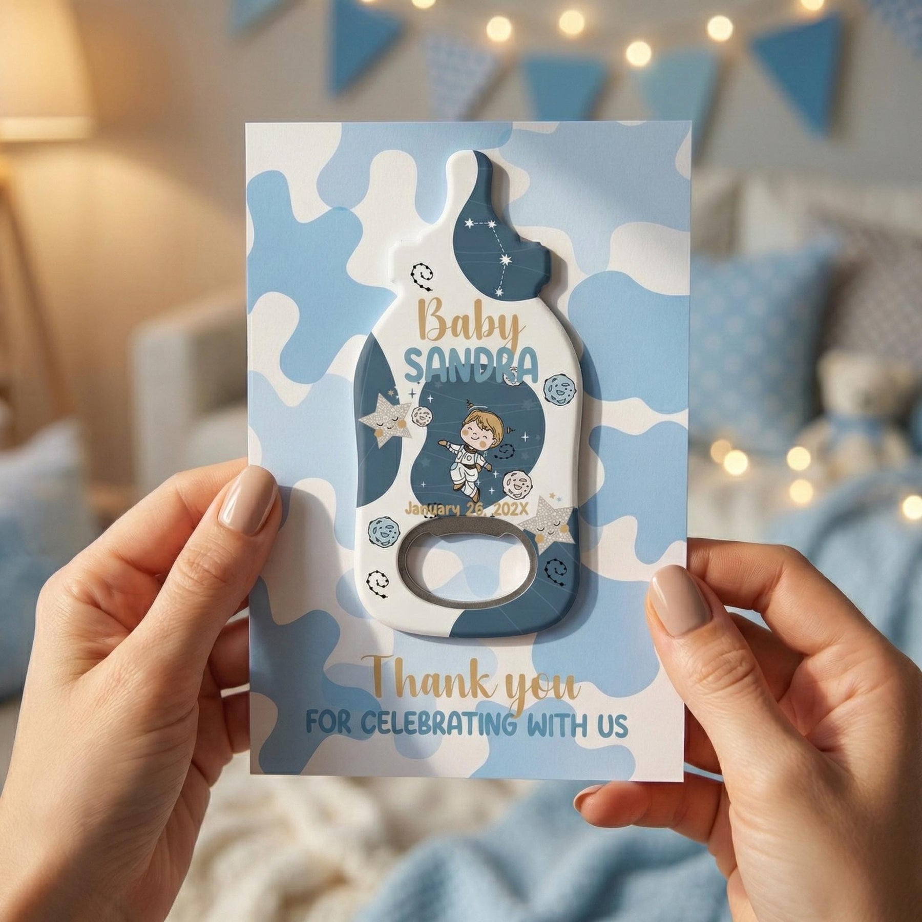 Astronaut Baby Shower Bottle Opener Favors