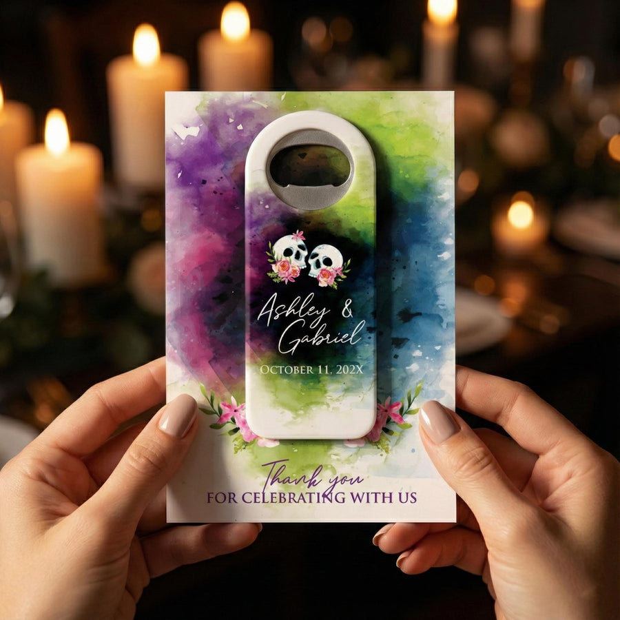 Galaxy Skull Bottle Opener Wedding Favors