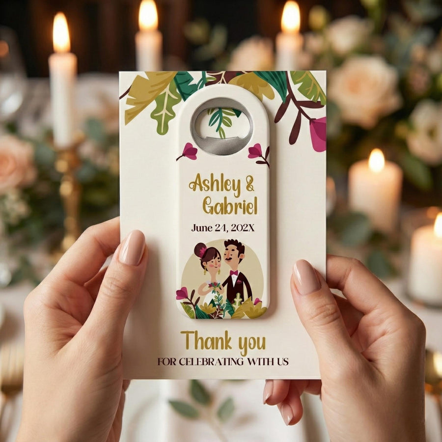 Tropical Palm Bottle Opener Wedding Favors