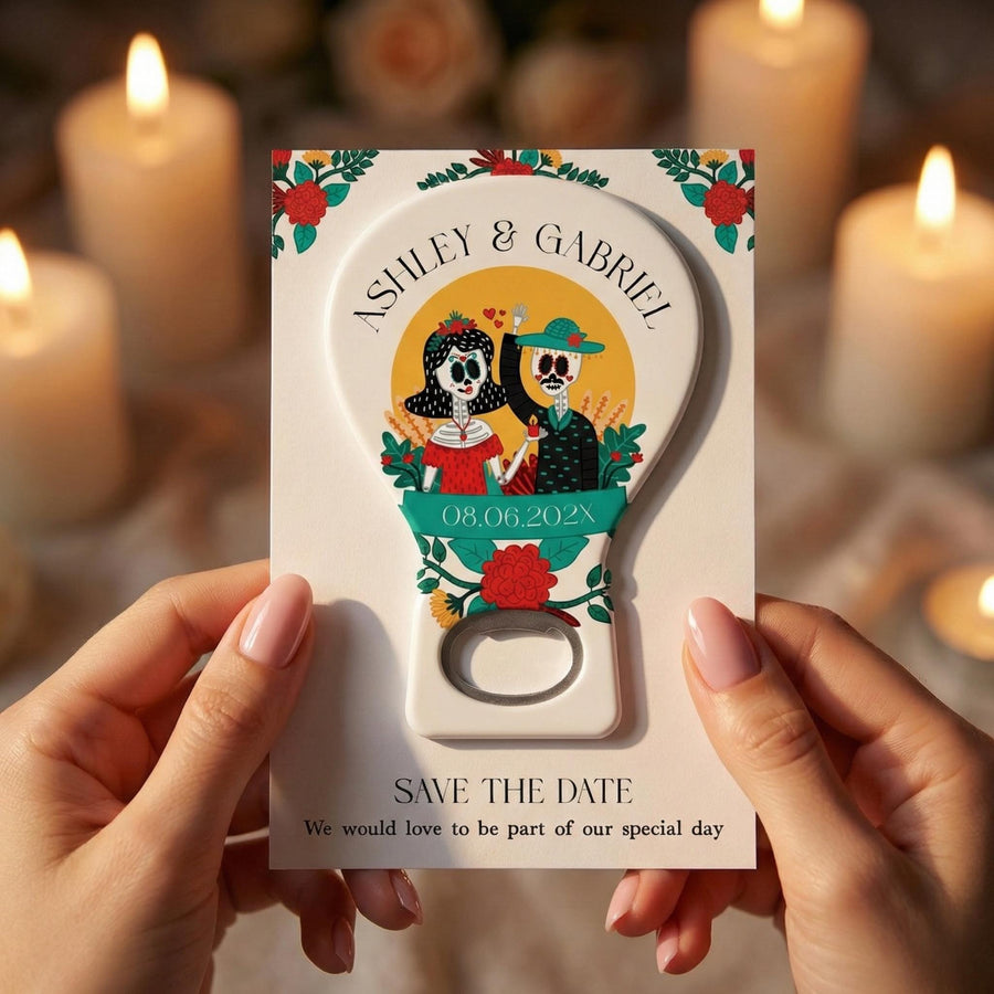 Sugar Skull Bottle Opener Wedding Favors