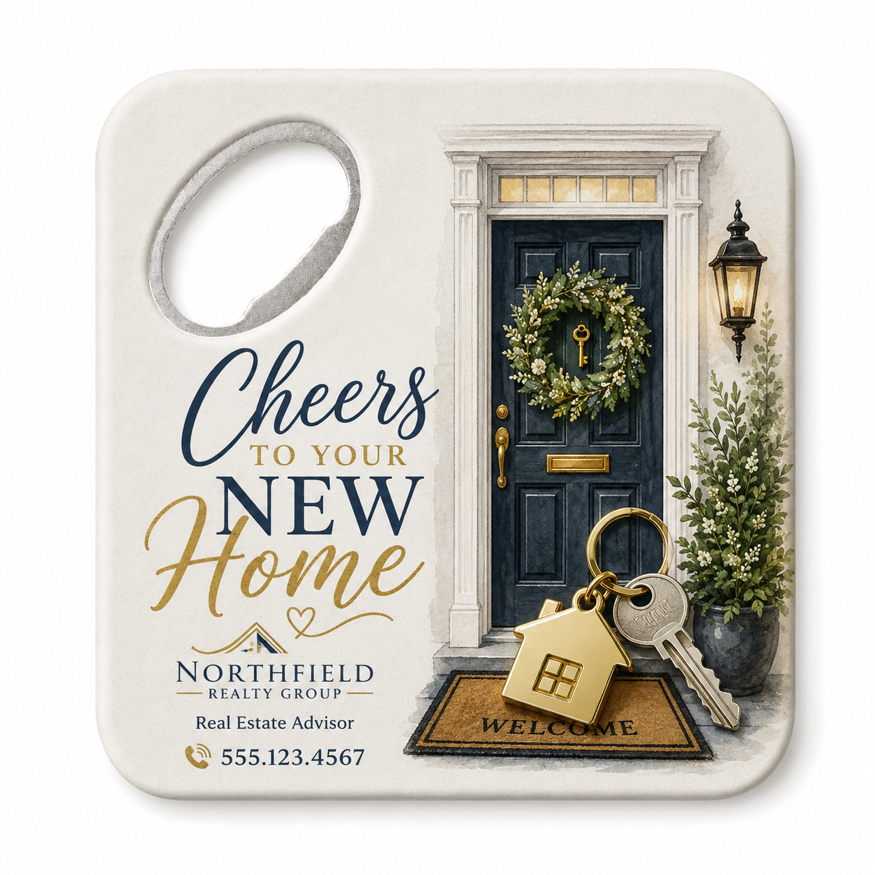 Cheers to Your New Home Bottle Opener Magnets – main product view