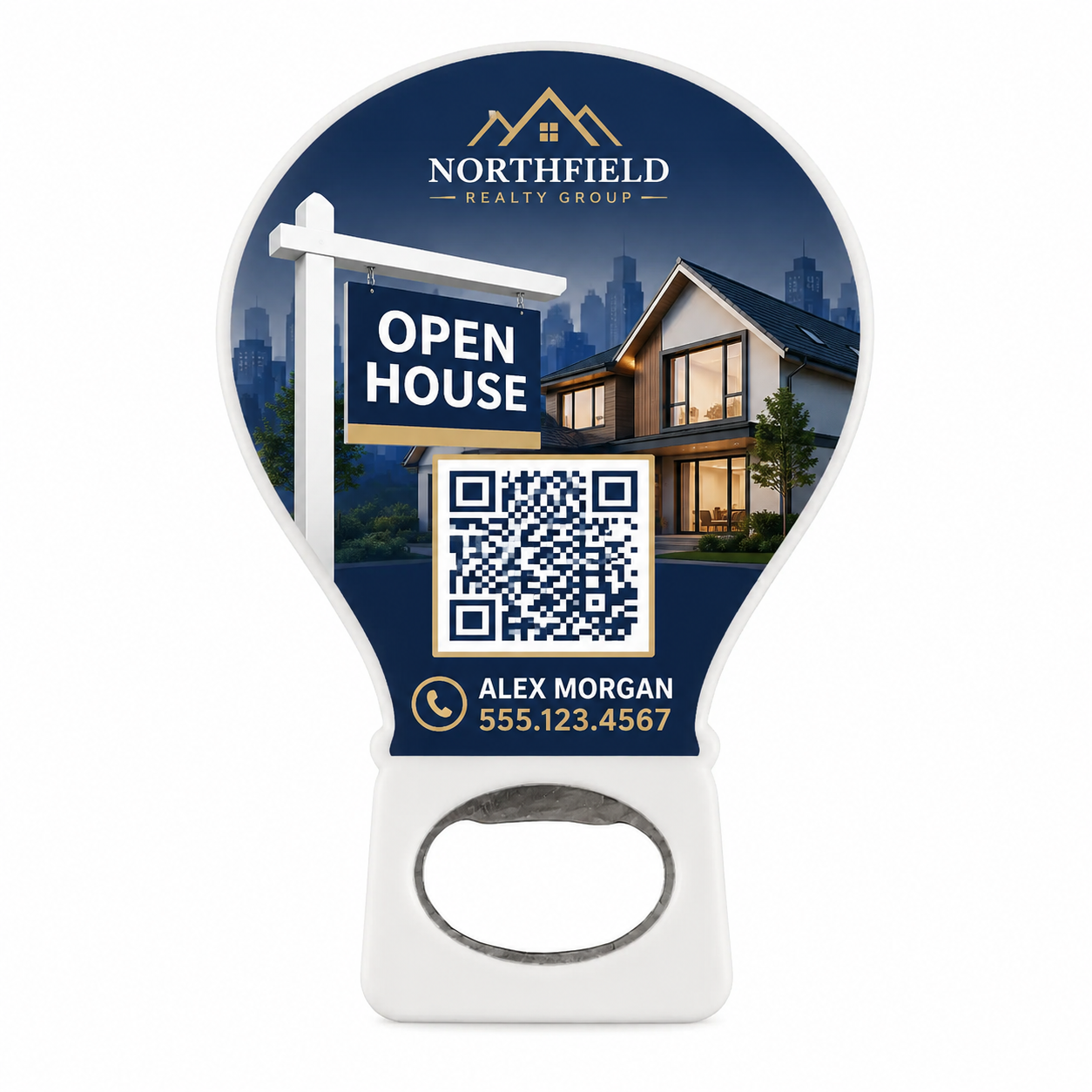 Open House QR Bottle Opener Magnets – main product view