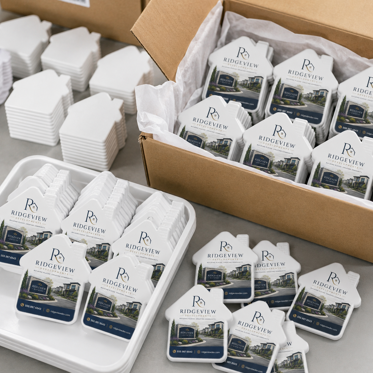 Custom Property Developer Bottle Opener Magnets – bulk order presentation