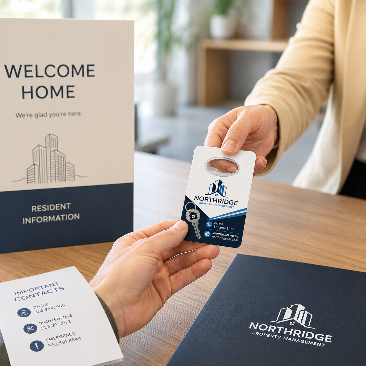Property Management Bottle Opener Magnets – promotional use scene