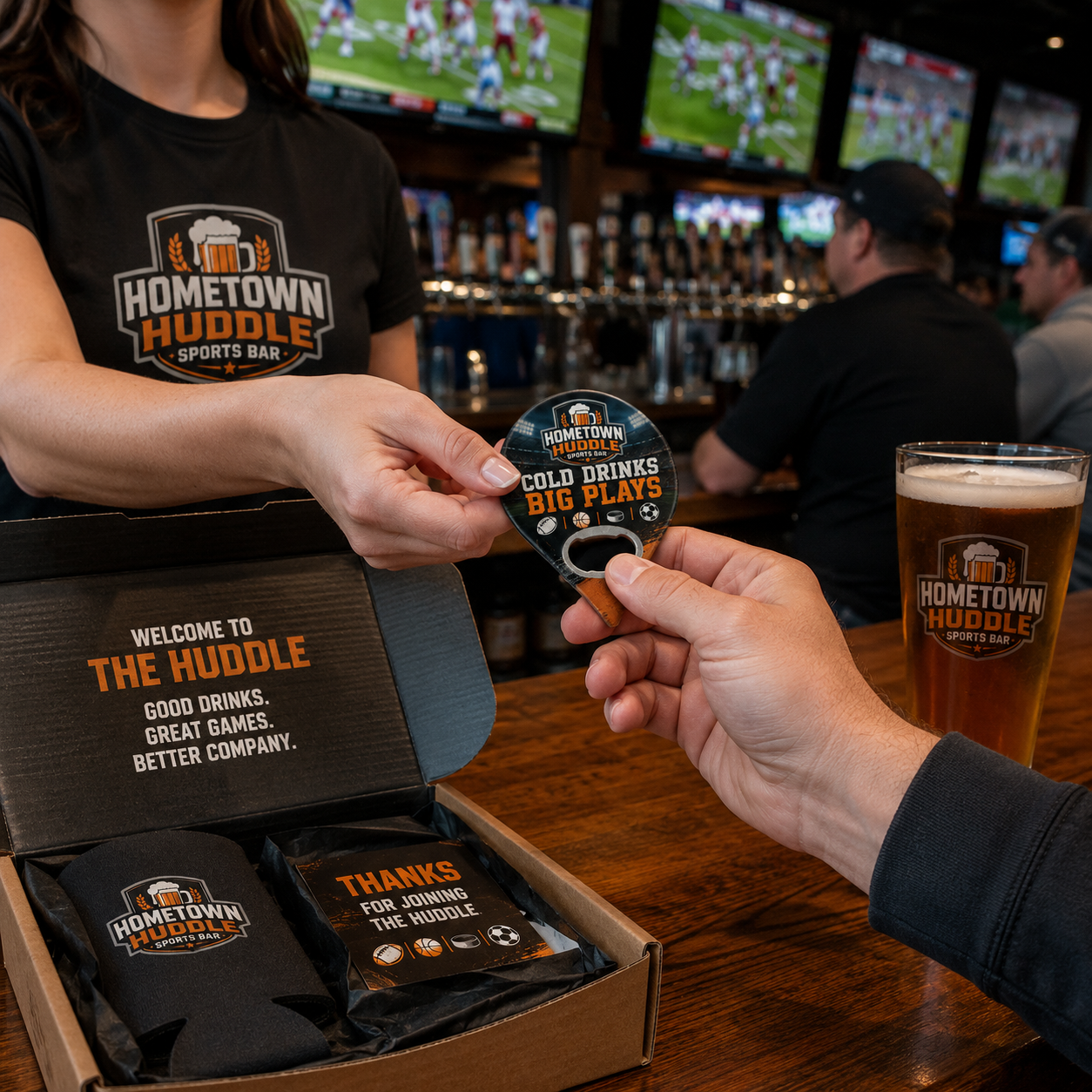 Sports Bar Promotional Bottle Opener Magnets – promotional use scene