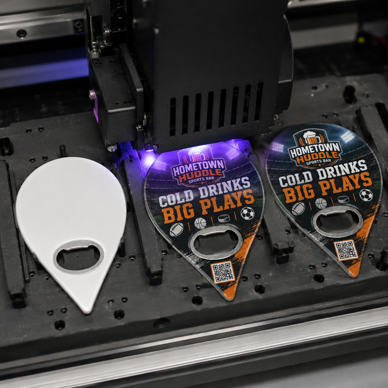 Sports Bar Promotional Bottle Opener Magnets – UV printing process