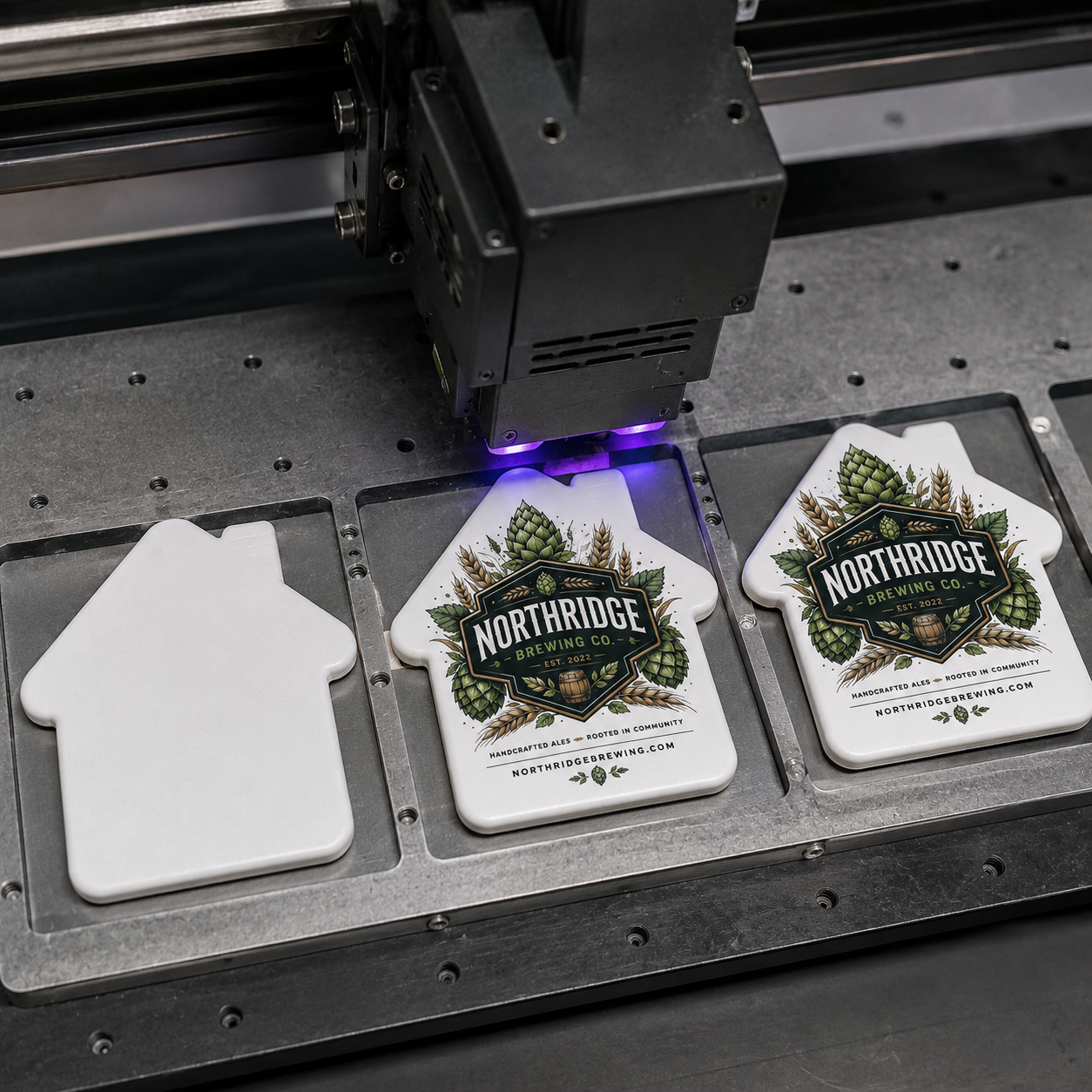 Custom Brewery Bottle Opener Magnets – UV printing process