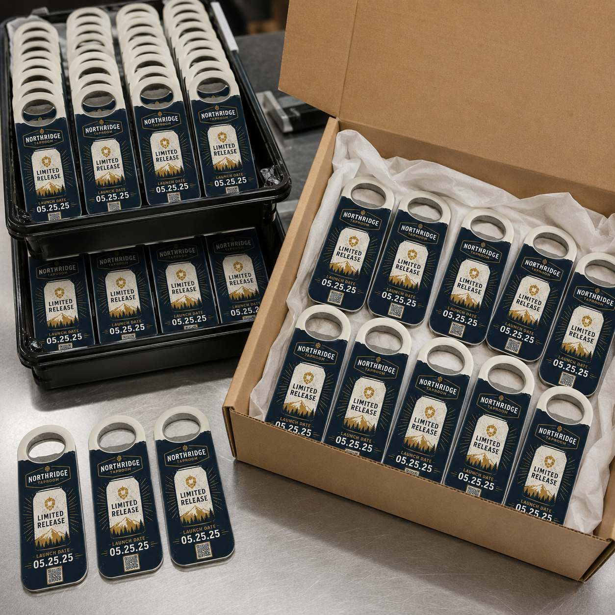 Taproom Beer Release Bottle Opener Magnets – bulk order presentation