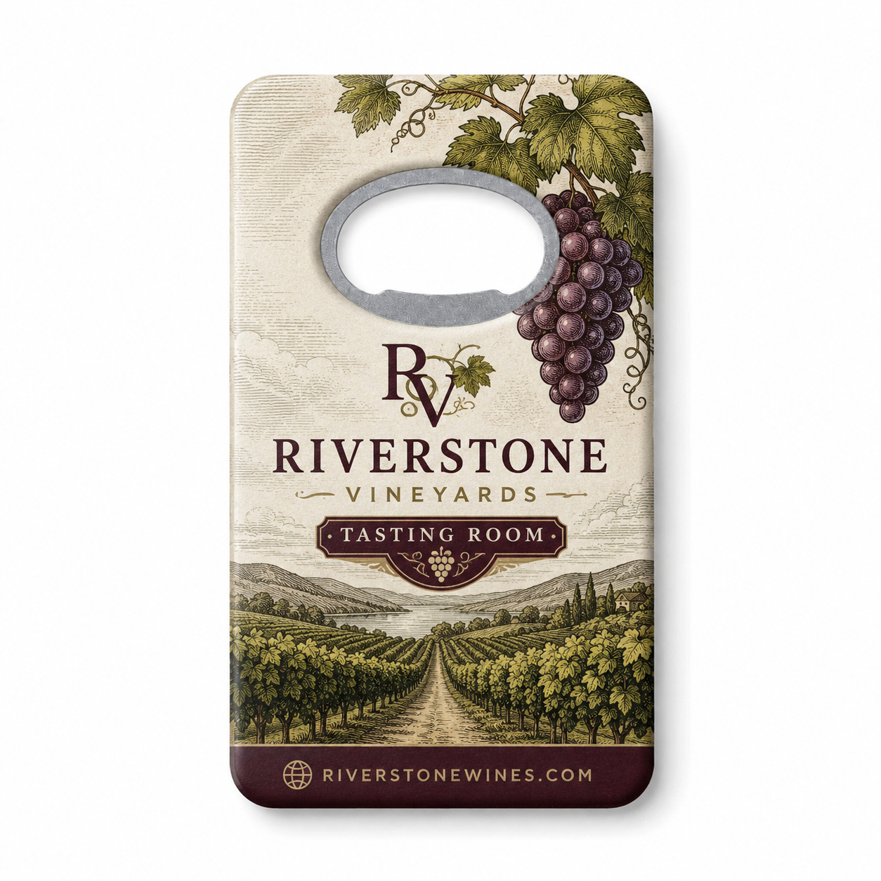 Custom Winery Bottle Opener Magnets – main product view