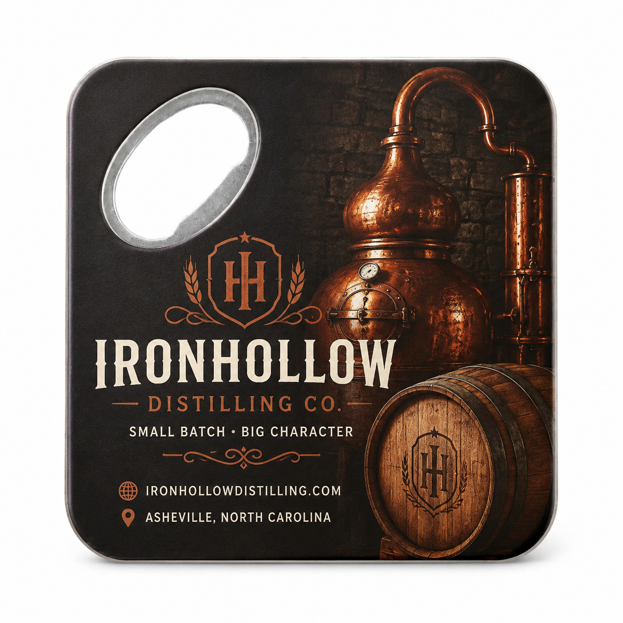 Custom Distillery Bottle Opener Magnets – main product view