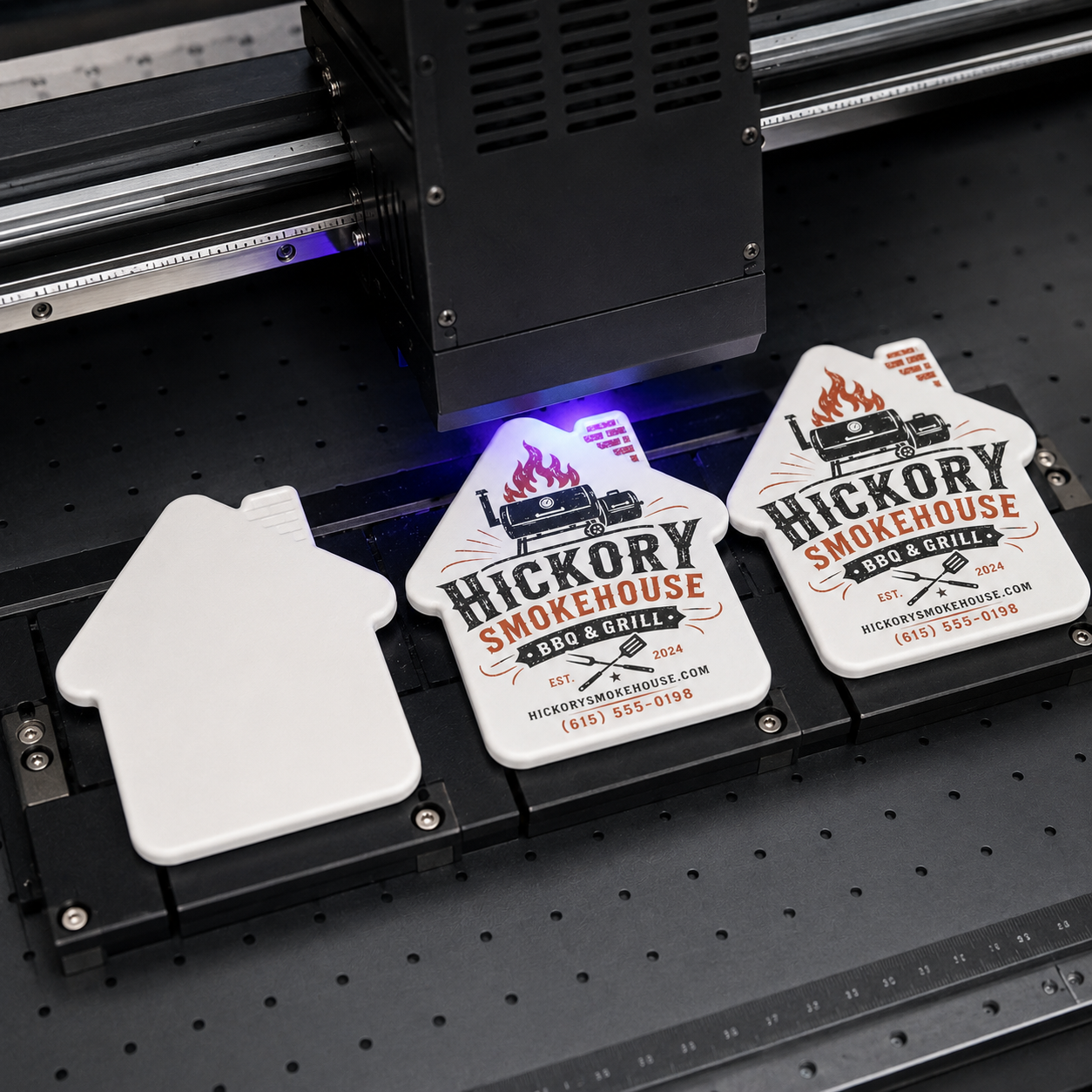 BBQ Restaurant Promotional Bottle Opener Magnets – UV printing process
