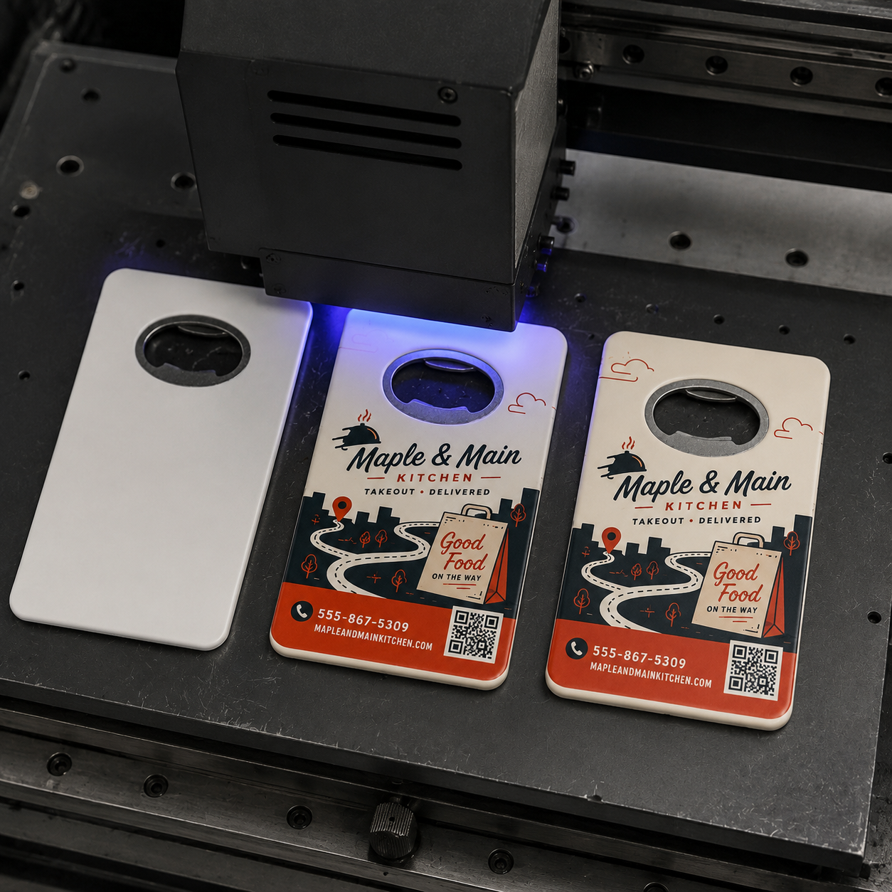 Takeout Order Bottle Opener Magnets – UV printing process