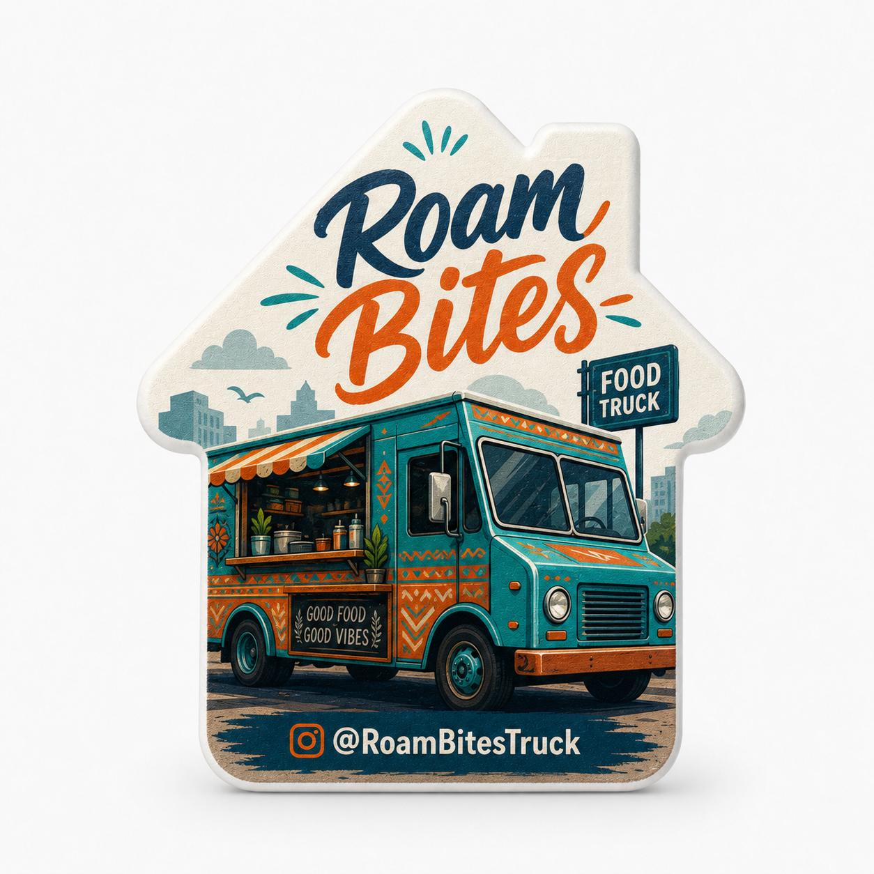 Custom Food Truck Bottle Opener Magnets – main product view