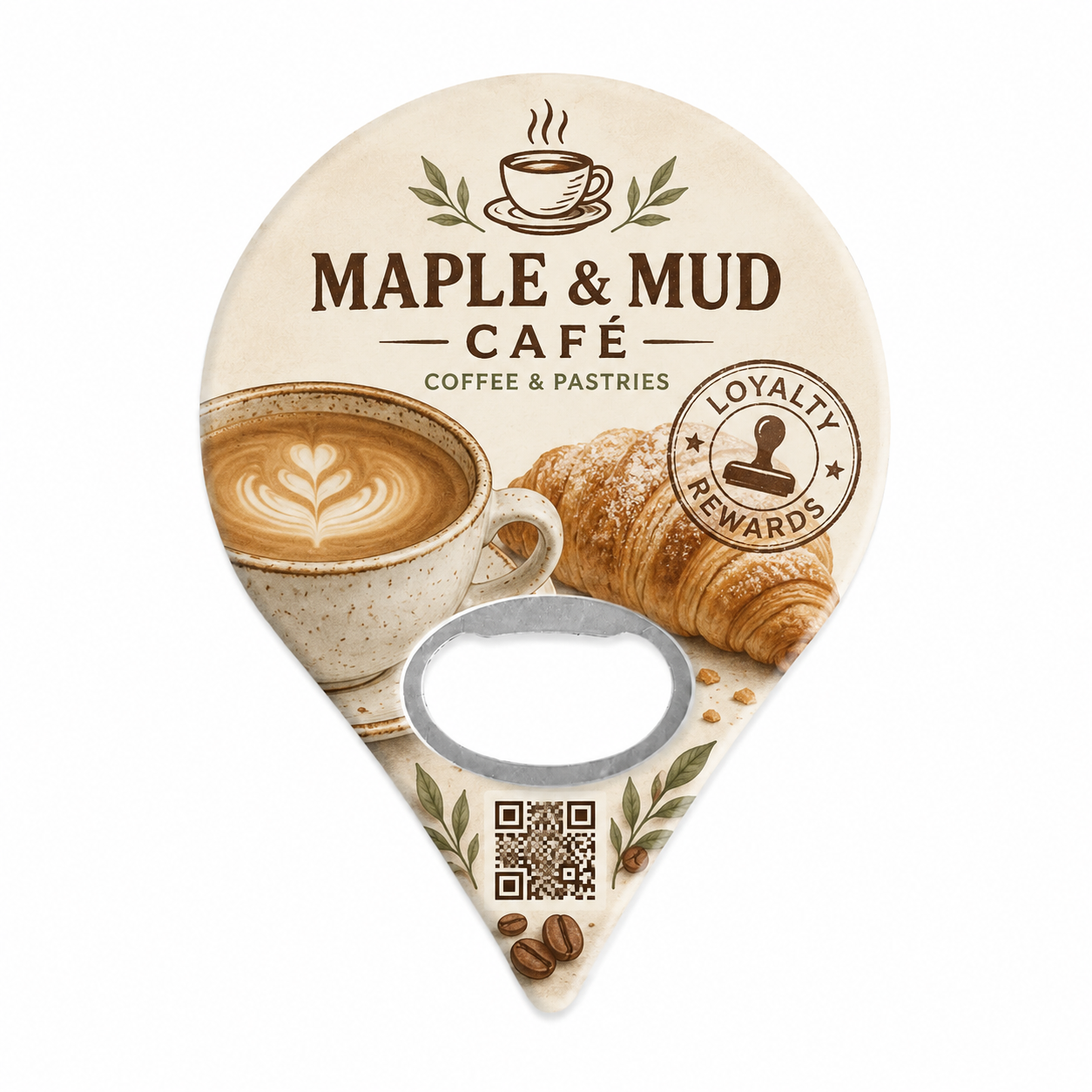 Café Loyalty Bottle Opener Magnets – main product view