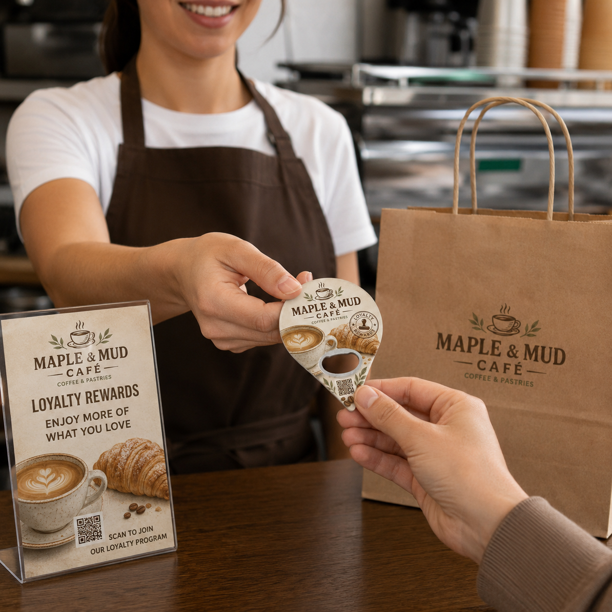 Café Loyalty Bottle Opener Magnets – promotional use scene