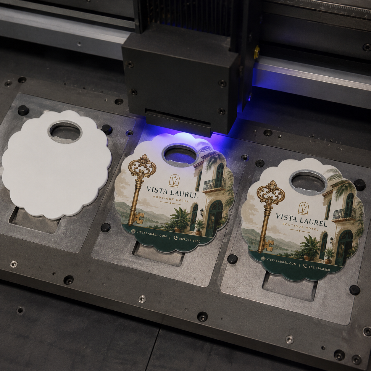 Boutique Hotel Bottle Opener Magnets – UV printing process
