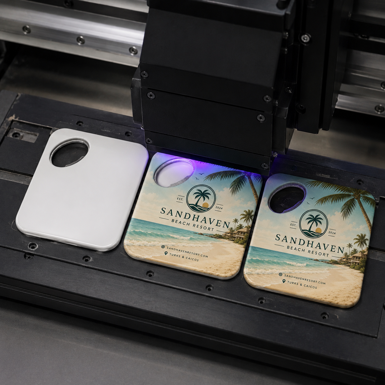 Resort Bottle Opener Magnets – UV printing process