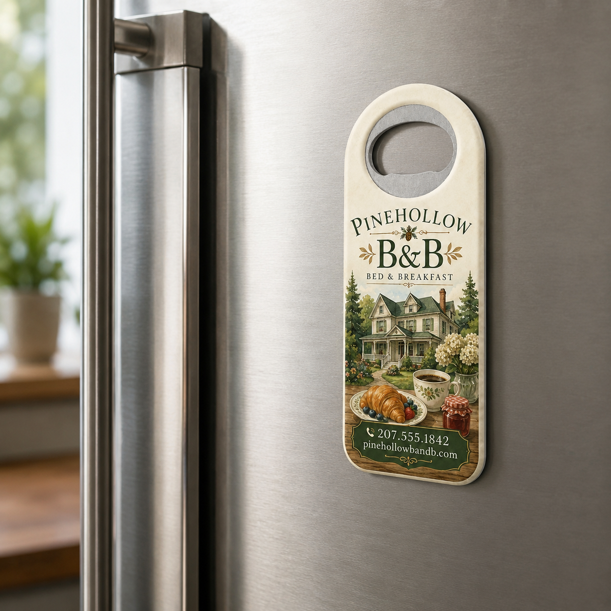 B&B Bottle Opener Magnets – magnetic use on a metal surface