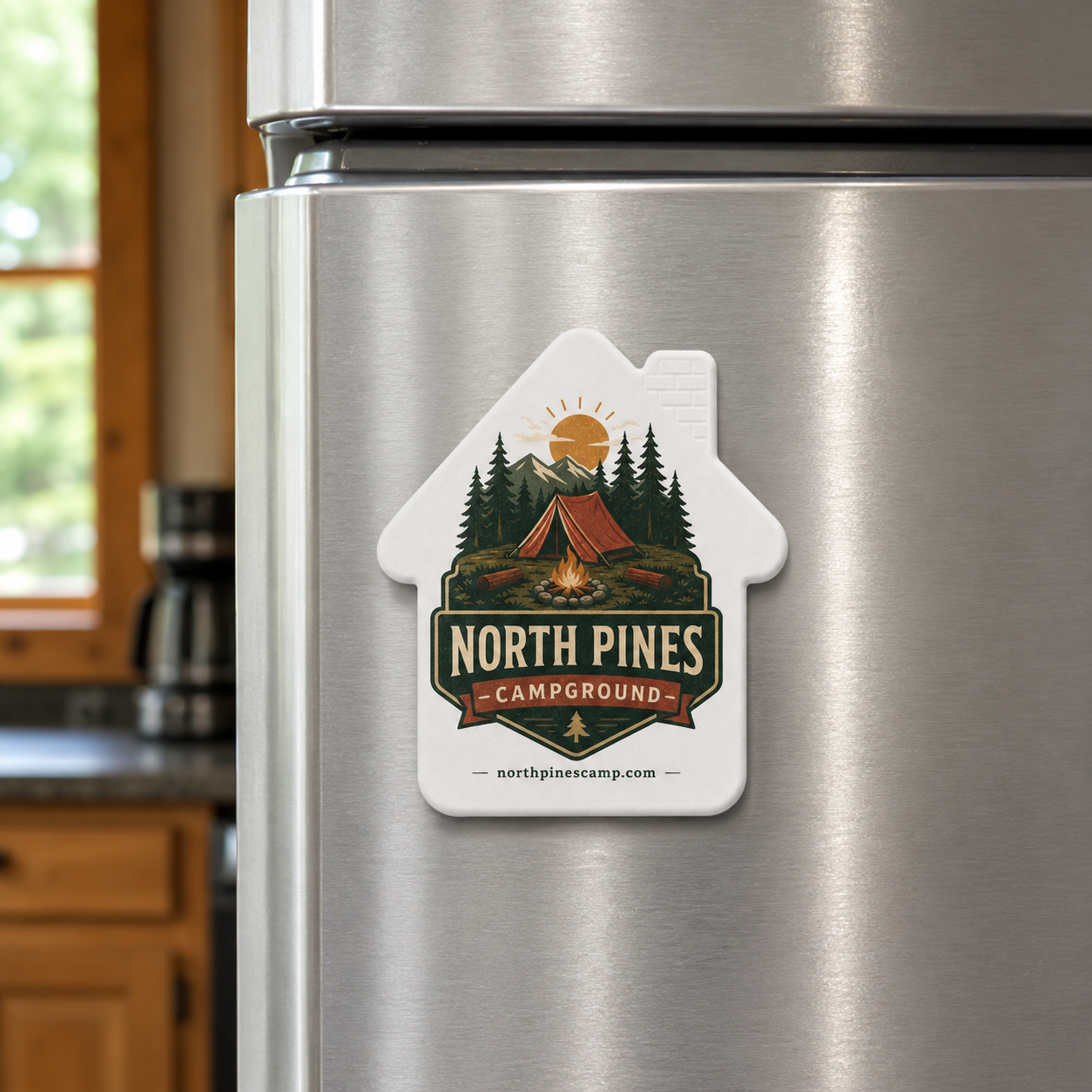 Campground Bottle Opener Magnets – magnetic use on a metal surface
