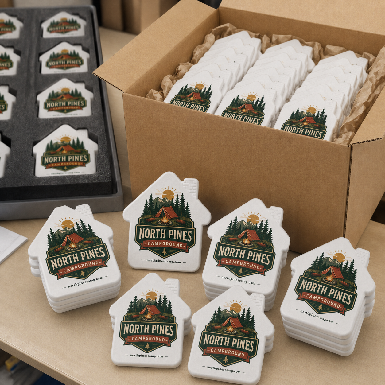 Campground Bottle Opener Magnets – bulk order presentation