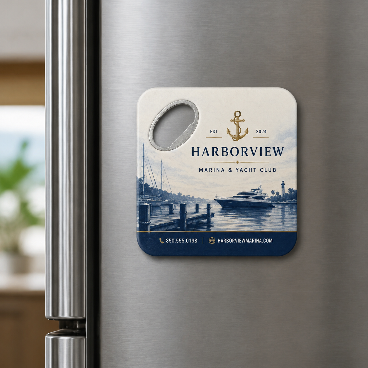 Marina Bottle Opener Magnets – magnetic use on a metal surface