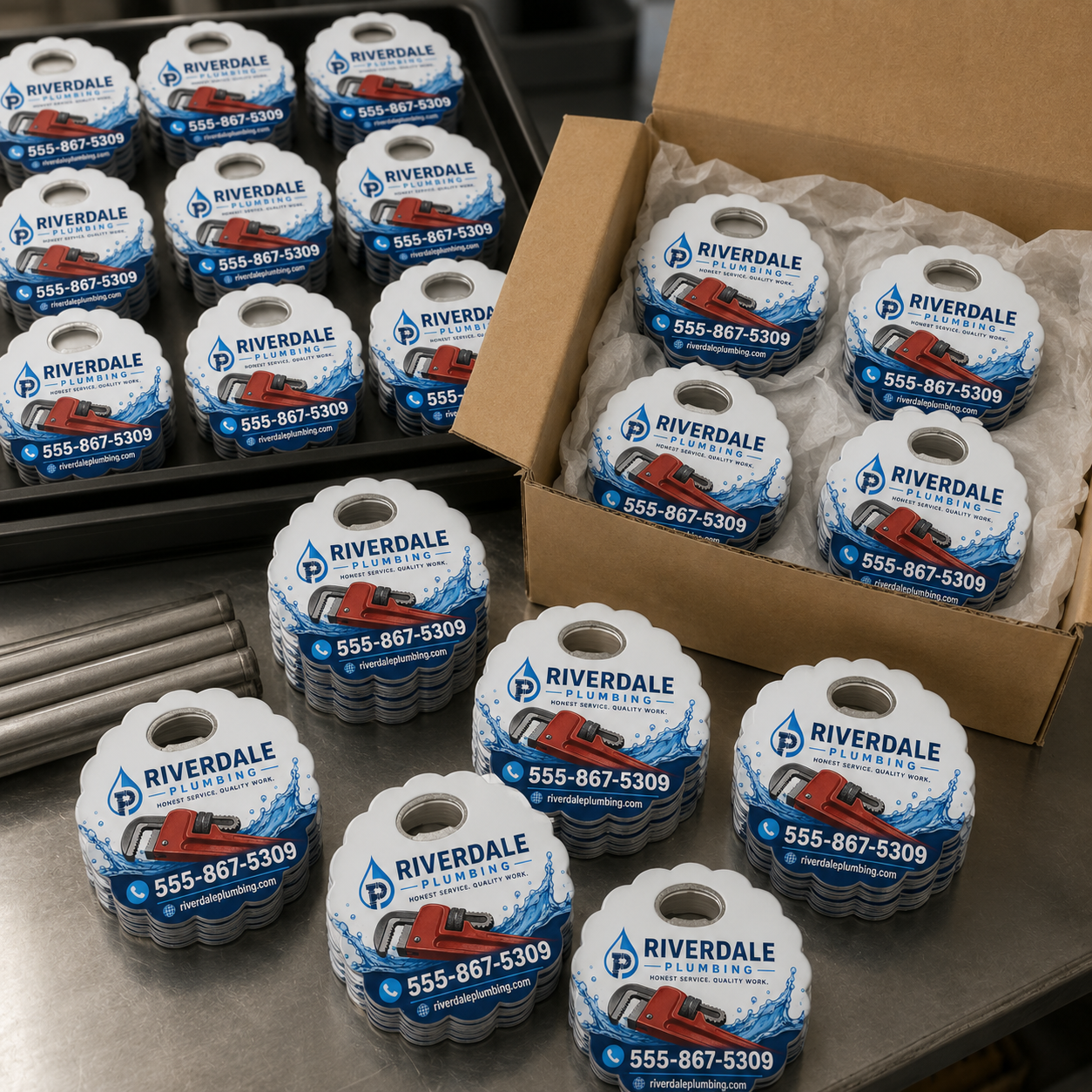 Plumber Bottle Opener Magnets – bulk order presentation