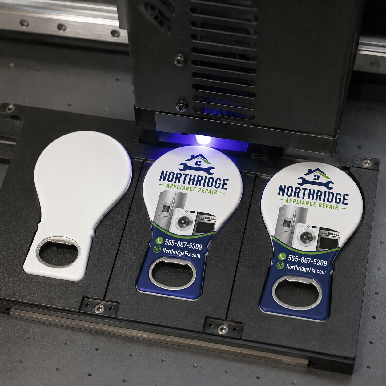 Appliance Repair Bottle Opener Magnets – UV printing process