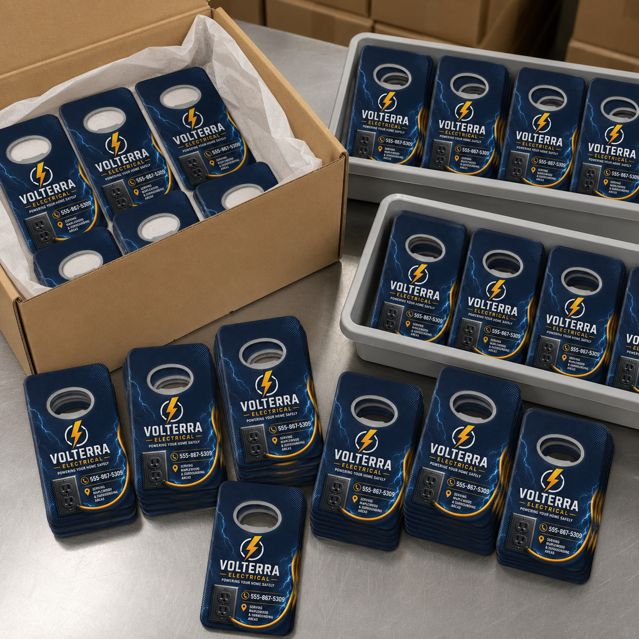 Electrician Bottle Opener Magnets – bulk order presentation