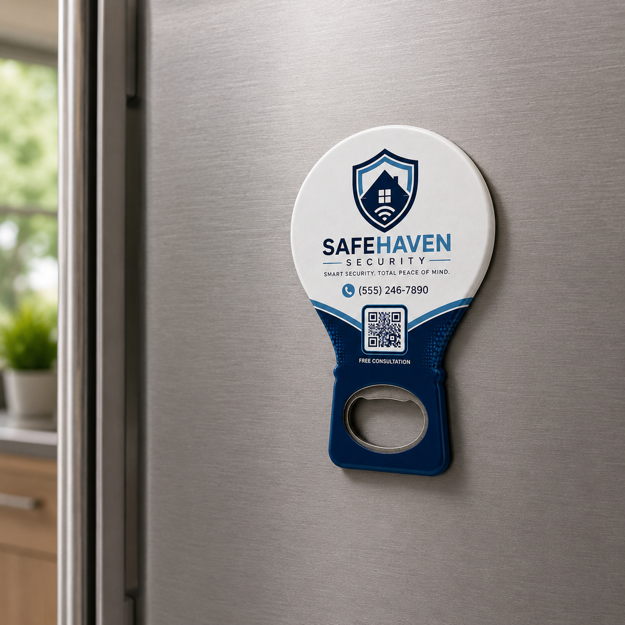 Home Security Bottle Opener Magnets – magnetic use on a metal surface