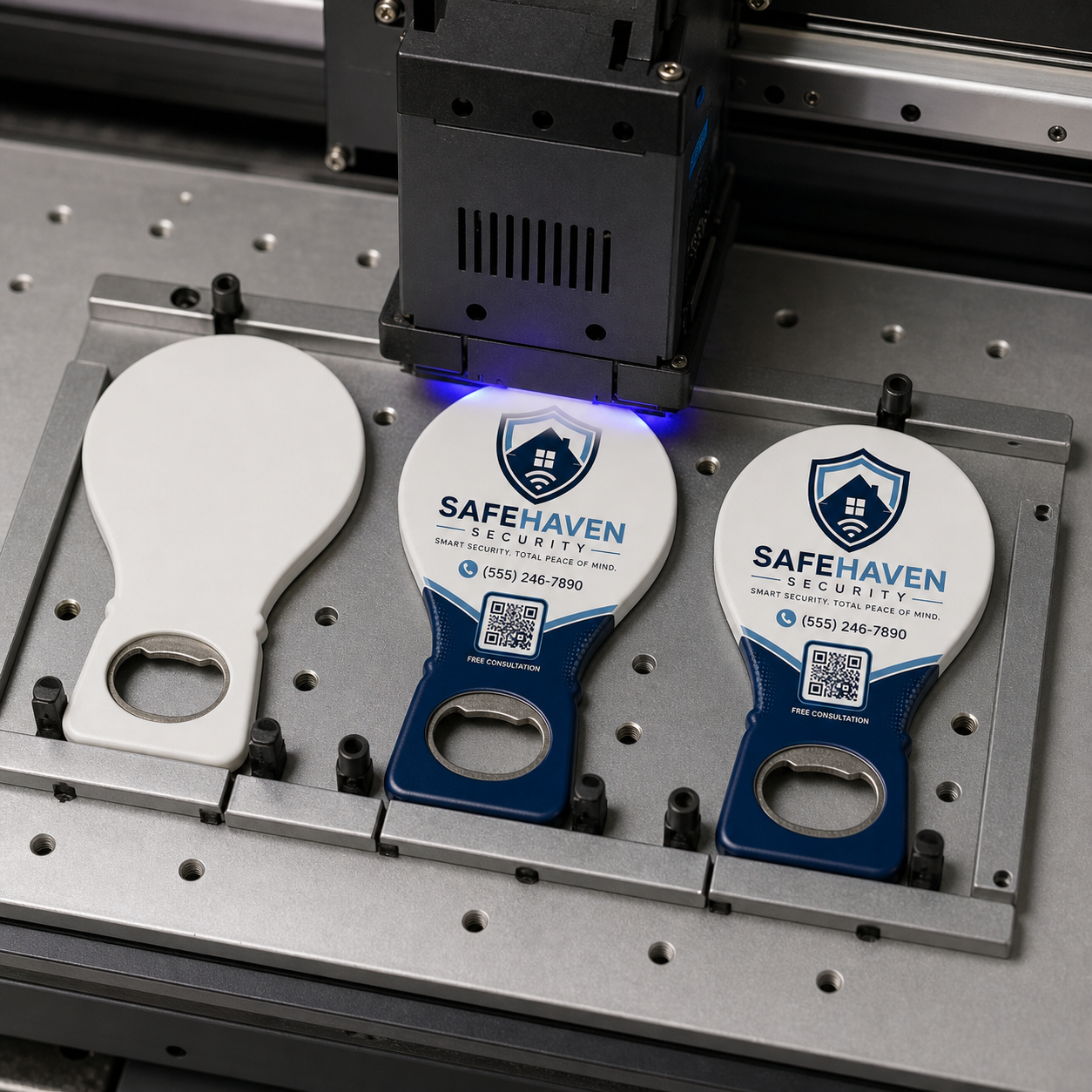 Home Security Bottle Opener Magnets – UV printing process