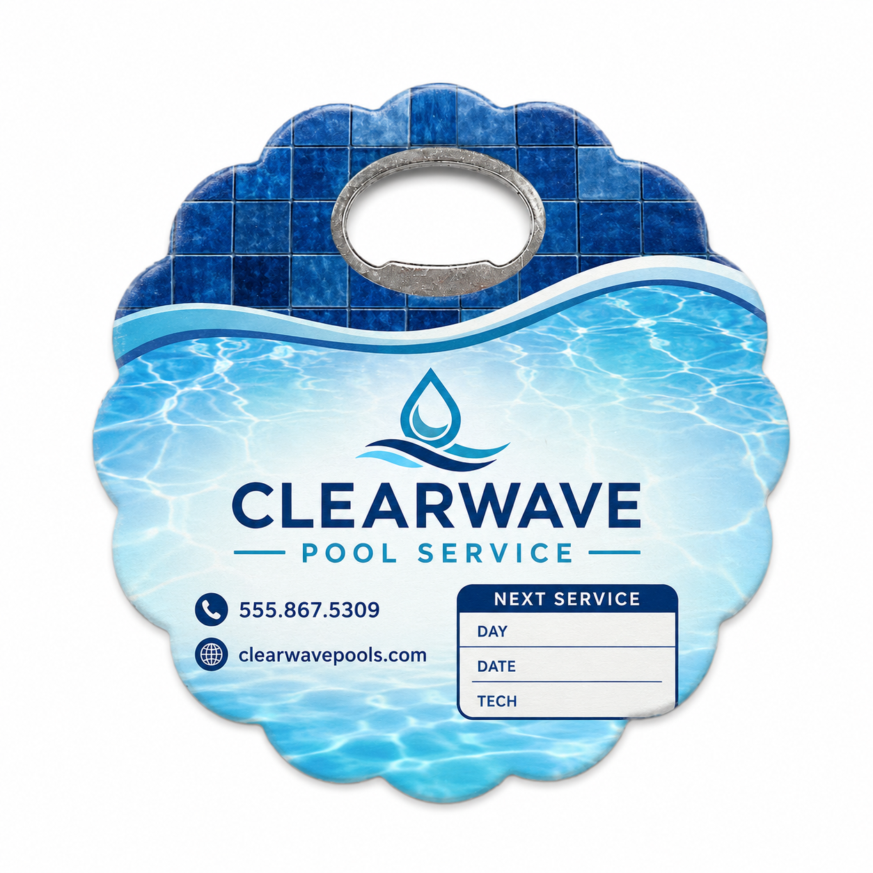 Pool Service Bottle Opener Magnets – main product view