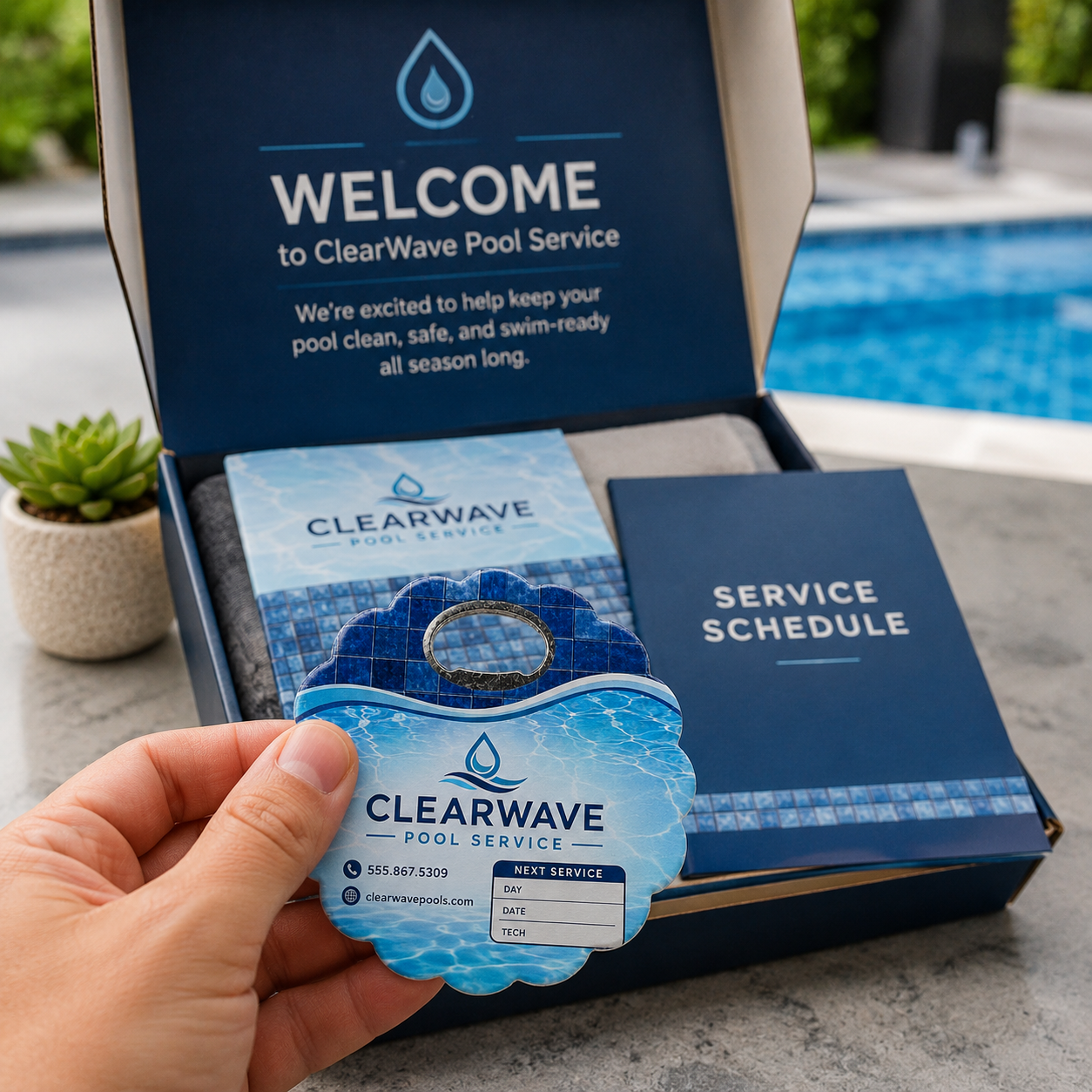 Pool Service Bottle Opener Magnets – promotional use scene