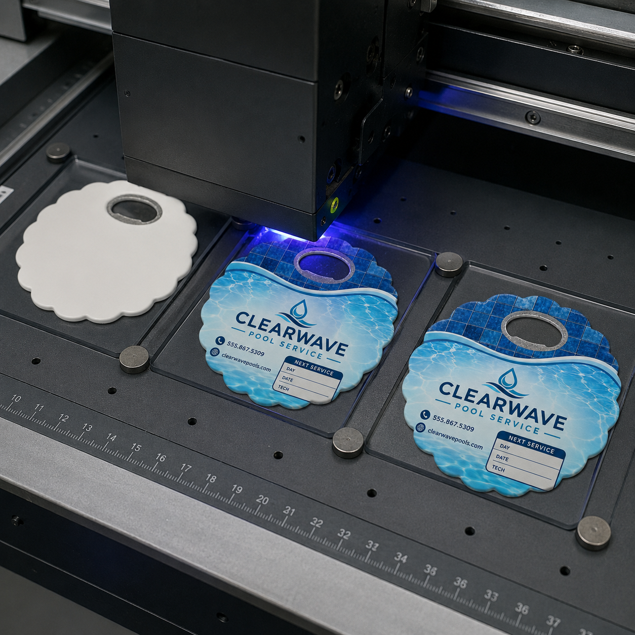 Pool Service Bottle Opener Magnets – UV printing process