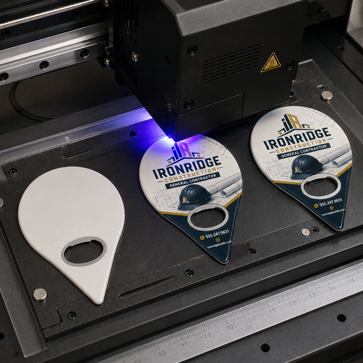 Contractor Bottle Opener Magnets – UV printing process