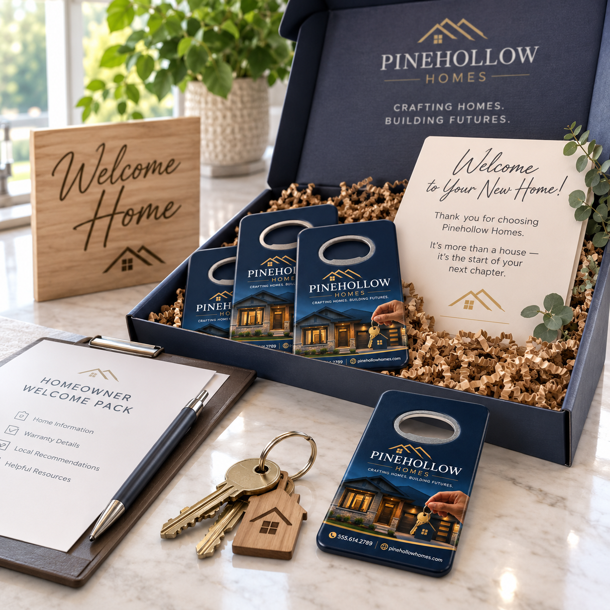 Home Builder Bottle Opener Magnets – promotional use scene
