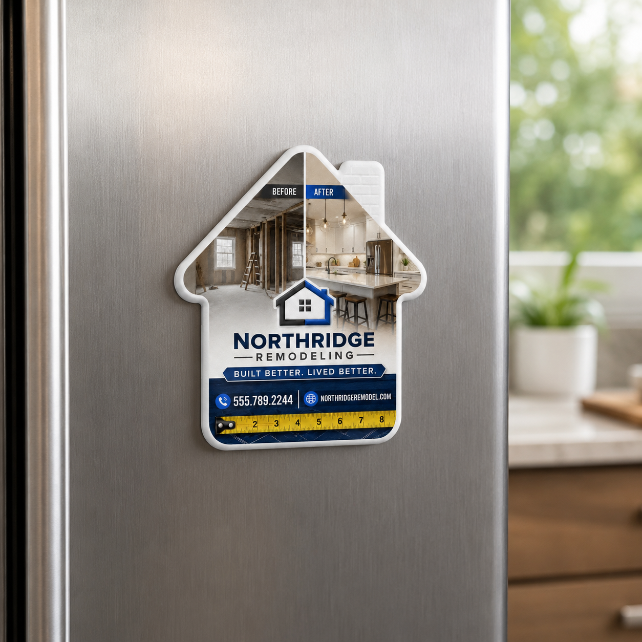 Remodeling Company Bottle Opener Magnets – magnetic use on a metal surface